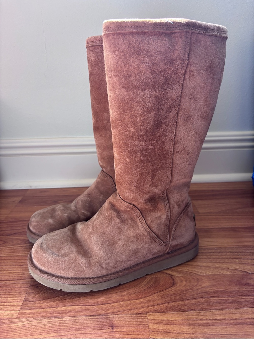 Tall Suede UGG Boots - Chestnut